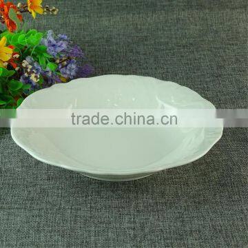 Wholesale Bone China Empaistic White Round Restaurant Dinner Plates Dishes photo-2