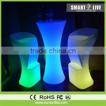 led modern glass bar table, glass cutting table