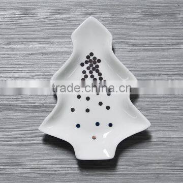 Snake Plate With Tree/star Shape,ceramic With Christmas Decal Printing photo-2