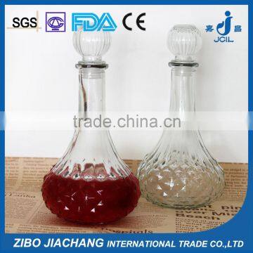 820ml clear unique shape glass bottle for sprint alcohol liquor