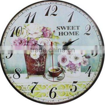 decorative wholesale wooden wall clock