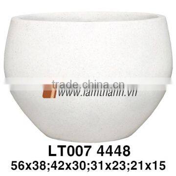 Vietnam Round White Terrazzo Fiberglass Jar Wholesale