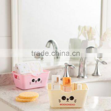 Cute Cartoon Cat Design Plastic Desktop Storage Box photo-5