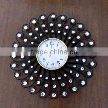Metal wall clock with acrylic