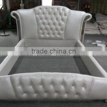Antique White Bedroom Furniture / White Bedroom Furniture / White Glossy Bedroom LV-B9022 photo-4