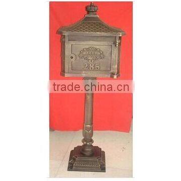 Decorative Cast Iron Post Mailbox, Iron Antique Mailbox
