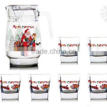 1400ml Halloween and Christmas Color Printing Jar and 6pcs Cups Set photo-4