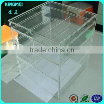 Pop Clear Acrylic Cosmetic Jewelry Display Organizer Box With 7 Drawers& Top Lid photo-4