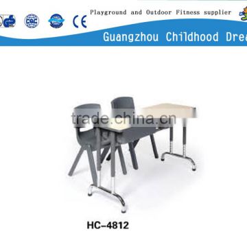 (HC-4812) Cheap used double school desk and chair