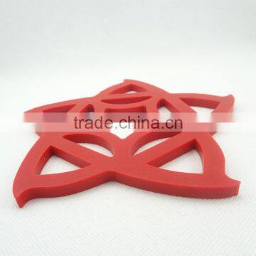 Five Star Shaped Anti-slip Silicone Table Mat Heat Resiatant Mat photo-2