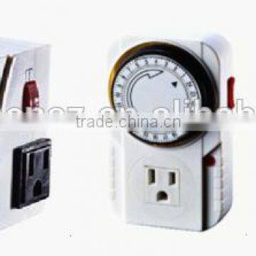 Low-cost Mechanical Timer,24 Hours Mechanical Timer With Switch & Two Side Outlets photo-2