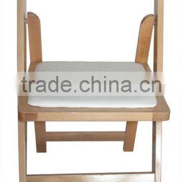 Import Beech Wood White Wood Folding Chair With PVC Pad for Banquet Rental Wedding photo-5