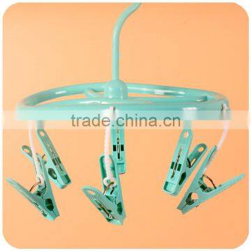 C215 Drying Clothes Plastic Hanger With Clips Ellipse Shape photo-3