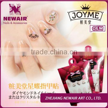 Hot sale easy nail decorated with flowers nail stickers wedding girl style custom DIY