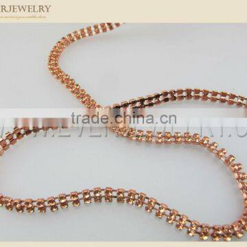 colour rhinestone cup chain