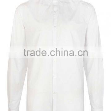 Wholesale China High Quality Plain Long Sleeves White Shirts for Men photo-5