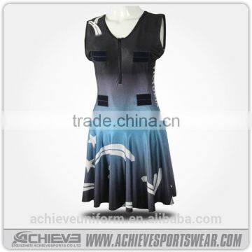 custom tennis sports wear, netball dress uniform, skirts fashion 2016