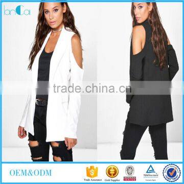 Lady Wholesale New Top Sale Cold shoulder Blazer