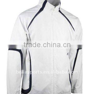 2013 Best quality white Jacket,polyester waterproof tracksuits for sports,microfibre sports set with breathable mesh lining