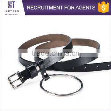 Latest Design Fashion Women Alloy Pin Buckle Belts Hot Sale Popular Casual Genuine Split Cow Leather Belt For Ladies photo-2