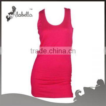 New Womens Plus Scoop Neck Racer Back Sleeveless Long Jersey Vest Top Size 16-20 photo-5