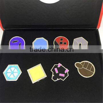 wholesale hot sale good quality cartoon Japanese animation pokemon Memorial badge set for children birthday gifts