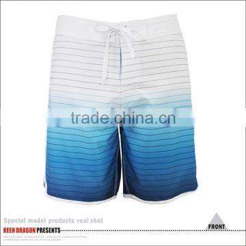 QUCIK DRY BLUE SHORTS FASHIONABLE MENS SWIM TRUNKS WITH BACK ZIP POCKET photo-3