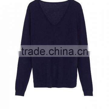 V Neck Russisa Knitting Sweaters Middle Line Knitwear Pattern Oem Service Factory Price photo-6
