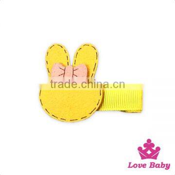 SPA052-5 Lovebaby Yiwu Wholesale Fancy Yellow Rabbit Baby Girls Plastic Clips