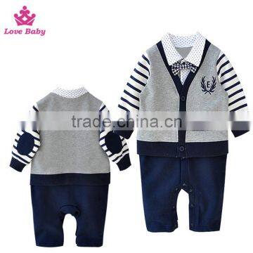 Baby Boys Bodysuit Long Sleeve Rompers Gentlemen Kids Boys Suit