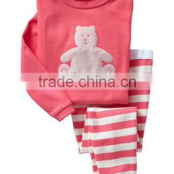 S32663W Children Cotton Long Sleeve Cartoon Soft Pajamas Baby T-shirts+pants Clothes Set photo-2