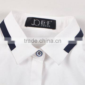European Women Office Shirt New Fashion White Blouses photo-5