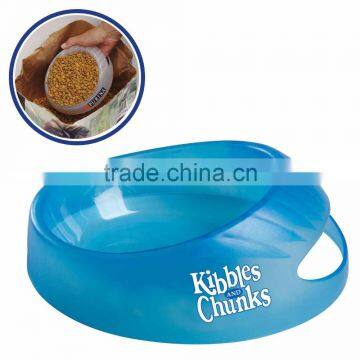 USA Made Medium Pet Scoop-It Bowl - smart combo scoop and bowl, 15 oz. capacity and comes with your logo