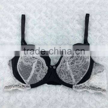 Nylon Lace Padded Bra With Brief Sets Ladies Underwear Sexy Bra And Panty New Design photo-2