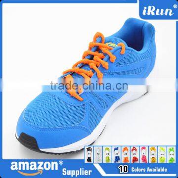 No Tie Training Shoe Laces Elastic Triathlon Running Lock Knot White Stretchy~Easy Laces No Tie Shoe Laces~Accept Custom photo-3