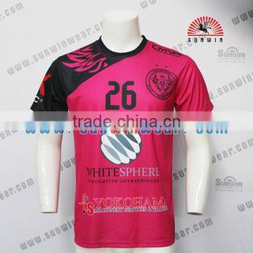 team soccer jersey new design logo blank soccer jersey customized soccer jersey 100% polyester