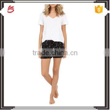 latest fashion 100% cotton women pajamas sleepwear and underwear