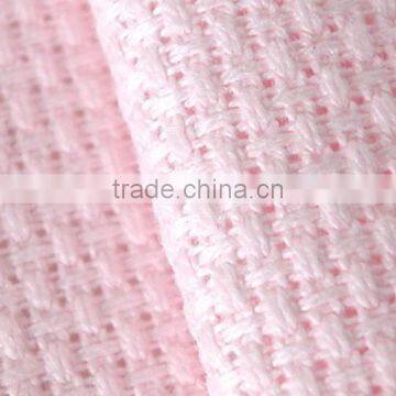 Wholesale hand craft high quality China 100% cotton fabric 11 CT clear hole pink color cloth cross stitch cottonfabric