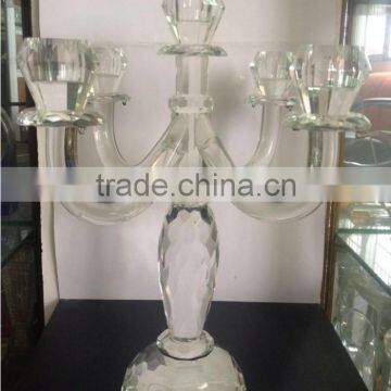 Hot Sale! Latest 34cm Multifunctional 5 Arms Crystal Candle Holder For Decoration photo-2