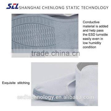 Permanent ESD Breathable Fabric Footwear with PVC Sole