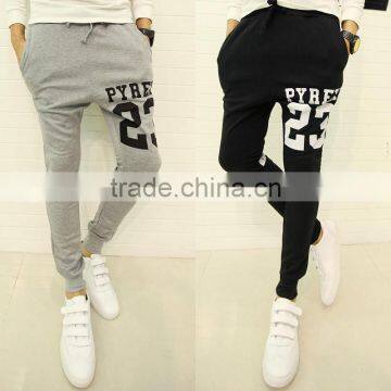 Men's Elastic Waist Sport Trousers Sweatpants 23 Printed Hip Hop Harem Leisure Pants