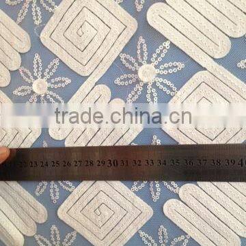 beaded sequined lace fabric