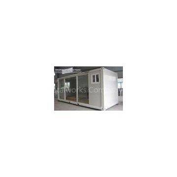 Prefabricated flat pack container house , commercial portable house with glass door