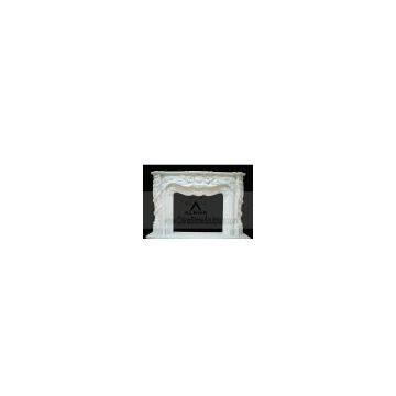 American stone fireplace mantel