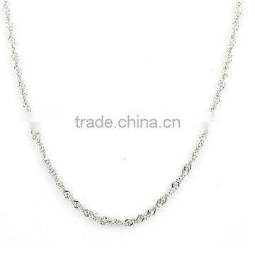 Stainless Steel Singapore Twisted Curb Chain Necklace DIY Waving Chain Jewelry,Unisex photo-4
