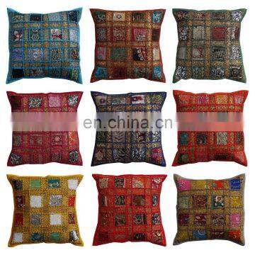 Wholesale Sequin Patchwork Cushion Covers Traditional Patchwork Pillow Covers