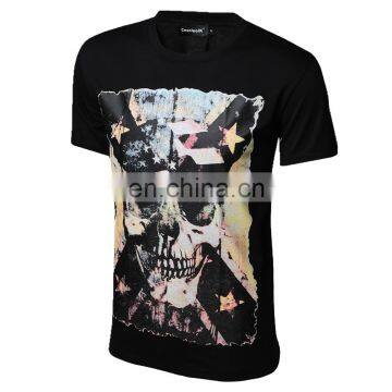 China Factroy Slim Fit Short Sleeve Mens Custom T Shirt With 3D Printing