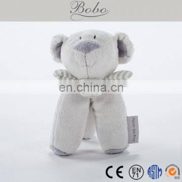 Cute Plush Baby Rattle Plush Bear Toys Grey