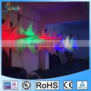 SUNWAY Large Inflatable LED Star Stage /event/club Decorative Multi-color Inflatable Star