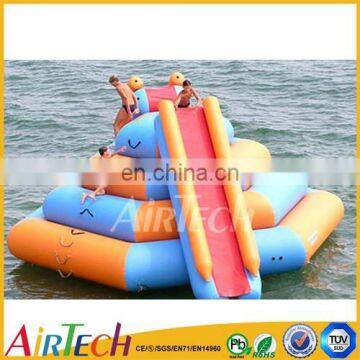 Tall inflatable deck for safety